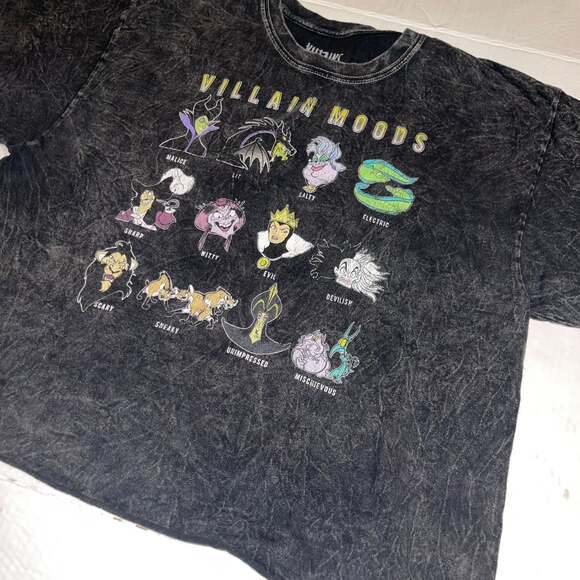 Disney Tops - Disney Women Villains Mood Black Graphic Crewneck Sweatshirt Size Large